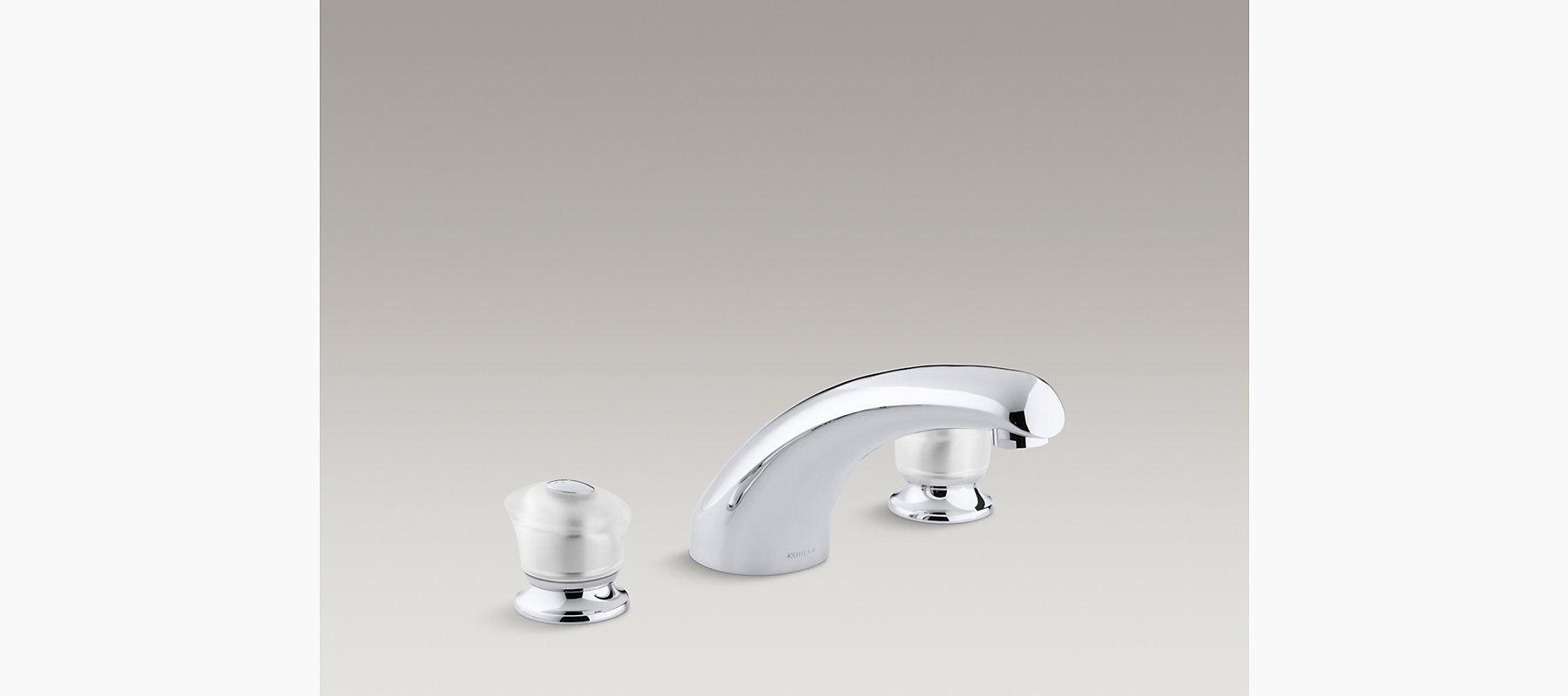 Coralais Deck Mount Bath Faucet Trim With 8 Spout And Sculptured